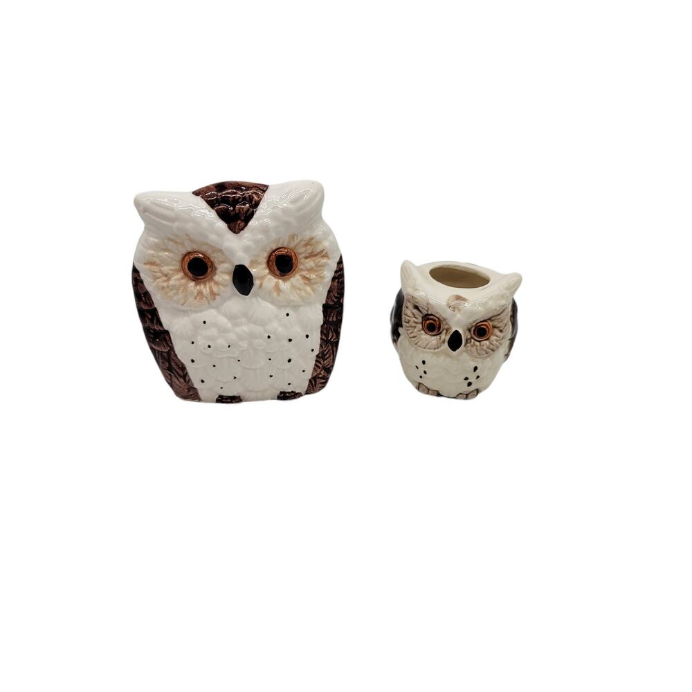 Vintage Fairway Kitschy Owl Napkin And Toothpick Holder Made in Japan